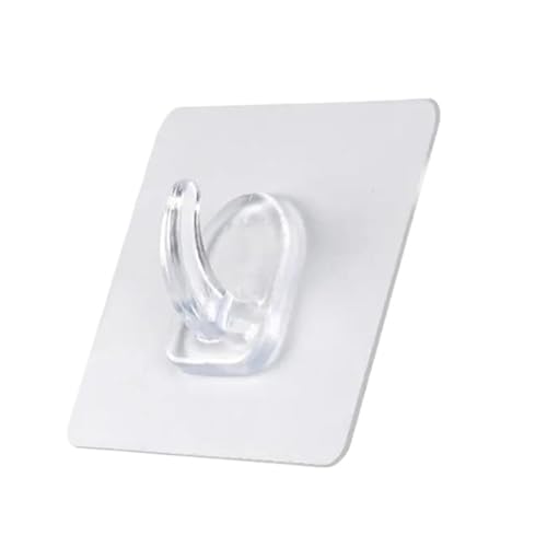 VBPCEFZTLK 5/10/PCS Super Kleber Haken Transparent Starke Selbstklebende Schlüssel Handtuch Tür Wand Aufhänger for Hängen Küche Bad Zubehör Haushaltshaken(5 PCS) von VBPCEFZTLK