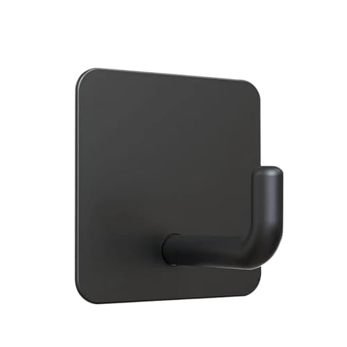 VBPCEFZTLK 5/3/1 STÜCKE Edelstahlhaken Wandhaken Selbstklebende Kleiderbügel Schwammhaken Handtuchhalter Küchenaufbewahrungshalter Badezimmerhalterung Haushaltshaken(A Black Square,1PCS(Reliable)) von VBPCEFZTLK