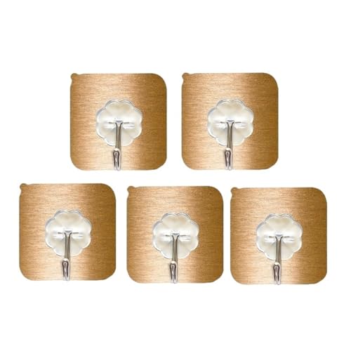 VBPCEFZTLK 5–10 Stück transparente, selbstklebende Haken aus Edelstahl, starke Haken zur Schlüsselaufbewahrung, Aufhänger for Küche, Badezimmer, Tür, Wand, multifunktional Haushaltshaken(5PCS-golden) VBPCEFZTLK 5–10 Stück transparente, selbstklebende Haken aus Edelstahl, starke Haken zur Schlüsselaufbewahrung, Aufhänger for Küche, Badezimmer, Tür, Wand, multifunktional Haushaltshaken(5PCS-golden) von VBPCEFZTLK