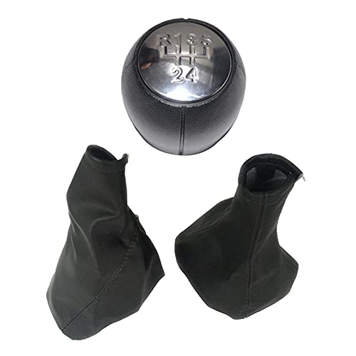 VBPCEFZTLK Chrom-Auto-Umschaltgetriebe-Knopfhebel-Boot-Abdeckung Handbrems-Boot-Gamer-Fit for Vauxhall Fit for Opel Fit for Corsa B 1993-2000 C 01-04 Schaltknauf(5 speed pair) von VBPCEFZTLK