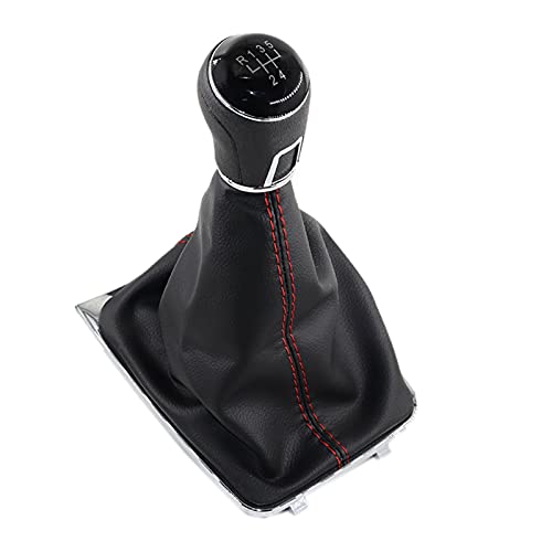 VBPCEFZTLK Silber-Auto-Umschaltgetriebe-Knopfhebel-Gaiter-Boot-Abdeckung Fit for Vw. Fit for Golf 7 A7 MK7 VII. Passt for GTI GTD 2013 2014 2015 2016 2017 2017 2018 Schaltknauf(5 speed set) von VBPCEFZTLK