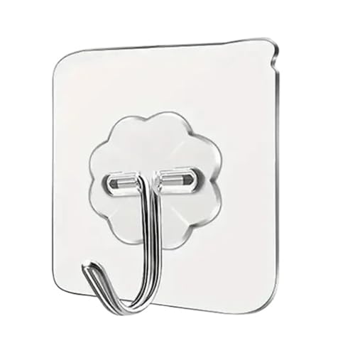 VBPCEFZTLK Transparente, selbstklebende Wandhaken, robuster Mehrzweck-Wandhaken, Schlüsselhalter, Handtuchhalter for Küchen- und Badezimmerzubehör Haushaltshaken(100pcs) von VBPCEFZTLK