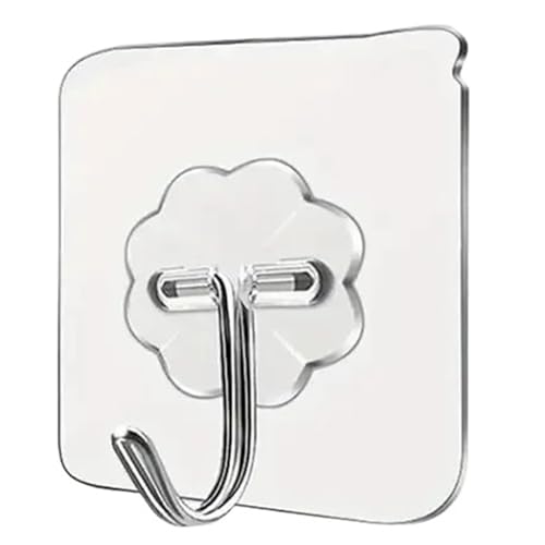 VBPCEFZTLK Transparente, selbstklebende Wandhaken, robuster Mehrzweck-Wandhaken, Schlüsselhalter, Handtuchhalter for Küchen- und Badezimmerzubehör Haushaltshaken(5pcs) von VBPCEFZTLK