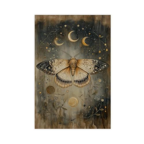 VBQHIR Poster auf Leinwand, Vintage-Stil, Motte-Kunstdruck, 40 x 60 cm VBQHIR Poster auf Leinwand, Vintage-Stil, Motte-Kunstdruck, 40 x 60 cm von VBQHIR