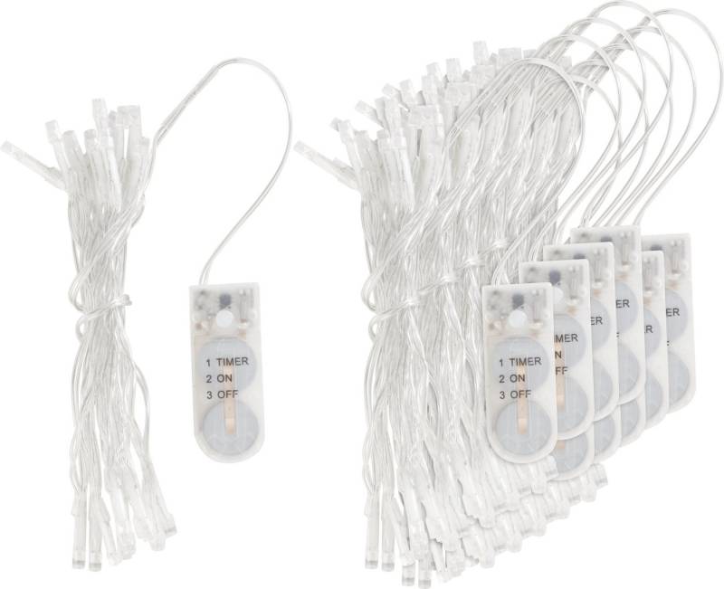 VBS XXL Lichterkette Mini-LED-Lichterketten, mit Timer und Knopfzellen 10 Stück von VBS XXL