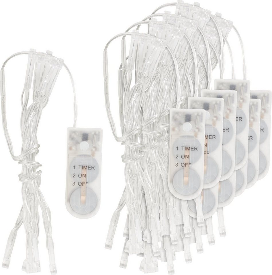 VBS XXL Lichterkette Mini-LED-Lichterketten, mit Timer und Knopfzellen 10 Stück von VBS XXL