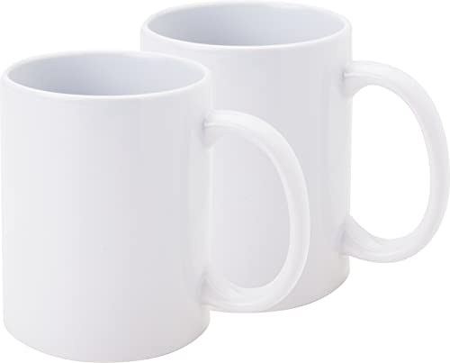 VBS 2er-Pack Kaffebecher Kaffe-Tasse Porzellan weiß Pott Tee Küche Restaurant Tassen Becher von VBS