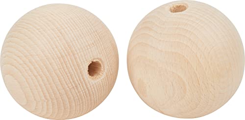 VBS Holzkugeln halbgebohrt "Ø 70 mm" 2 Stück von VBS