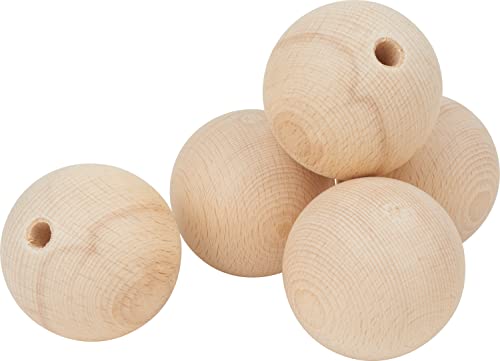 VBS Holzkugeln halbgebohrt "Ø 70 mm" 5 Stück von VBS