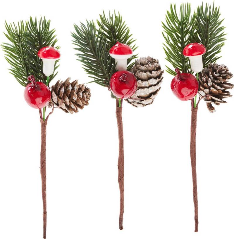 Kunstzweig Tannenpick mit Zapfen, VBS, Höhe 14 cm, 7 x 14 cm Kunstzweig Tannenpick mit Zapfen, VBS, Höhe 14 cm, 7 x 14 cm von VBS