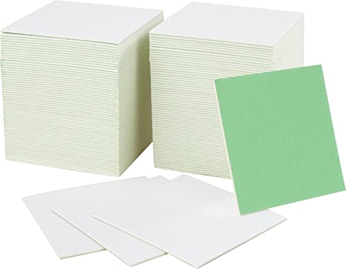 VBS 120er-Pack Legekarten Blanko weiß starke Pappe 6x6cm Spielkarten Memory Kartengestaltung von VBS