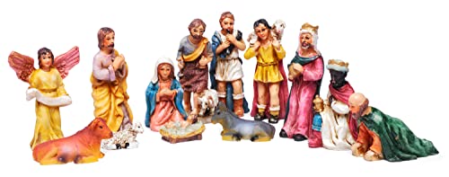 VBS 13tlg. Miniatur Krippenfiguren Krippe ca. 6,5cm hoch Mini Weihnachten Jesus Maria Josef Engel von VBS