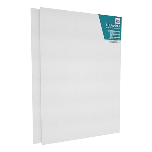 VBS 2er-Pack Keilrahmen 60x40cm Leinwand Rahmen Maluntergrund Acrylmalerei von VBS