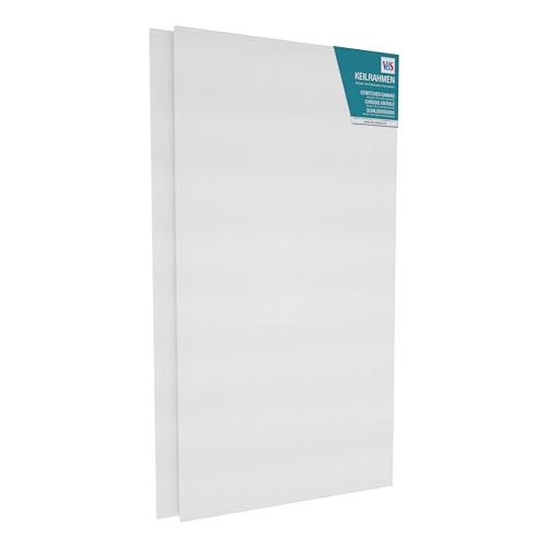 VBS 2er-Pack Keilrahmen 80x40cm Leinwand Rahmen Maluntergrund Acrylmalerei von VBS