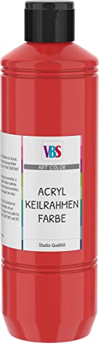 VBS Acryl Keilrahmenfarbe, 500ml Kadmiumrot von VBS