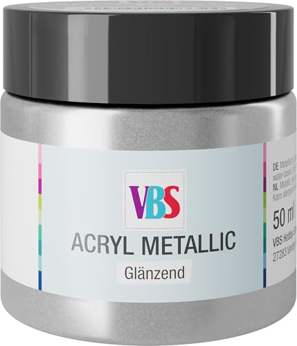 VBS Acryl Metallic Künstlerfarbe 50ml wasserfest lichtecht glänzend deckend Bastelfarbe Farbe Malfarbe Gold VBS Acryl Metallic Künstlerfarbe 50ml wasserfest lichtecht glänzend deckend Bastelfarbe Farbe Malfarbe Gold von VBS