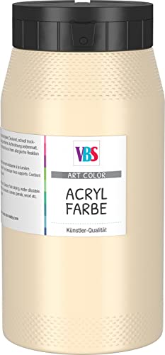 VBS Acrylfarbe 500ml versch. Farben Lösungsmittelfrei Elfenbein von VBS