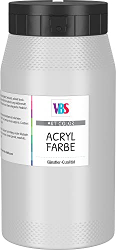 VBS Acrylfarbe 500ml versch. Farben Lösungsmittelfrei Silber von VBS