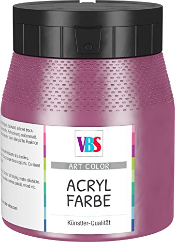 VBS Acrylfarbe seidenmatt 250 ml Malen Keilrahmen Farbe Krapprot-Dunkel von VBS
