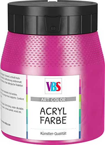 VBS Acrylfarbe seidenmatt 250 ml Malen Keilrahmen Farbe Primärrot von VBS