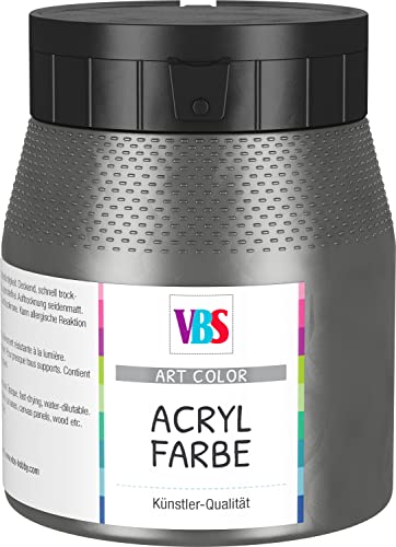VBS Acrylfarbe seidenmatt 250 ml Malen Keilrahmen Farbe Schwarz von VBS