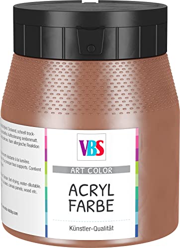 VBS Acrylfarbe seidenmatt 250 ml Malen Keilrahmen Farbe Siena-Gebrannt von VBS
