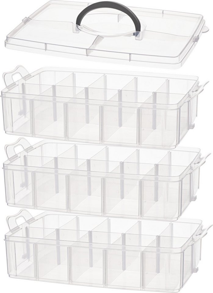 VBS Aufbewahrungsbox, mit Griff, 3-tlg von VBS