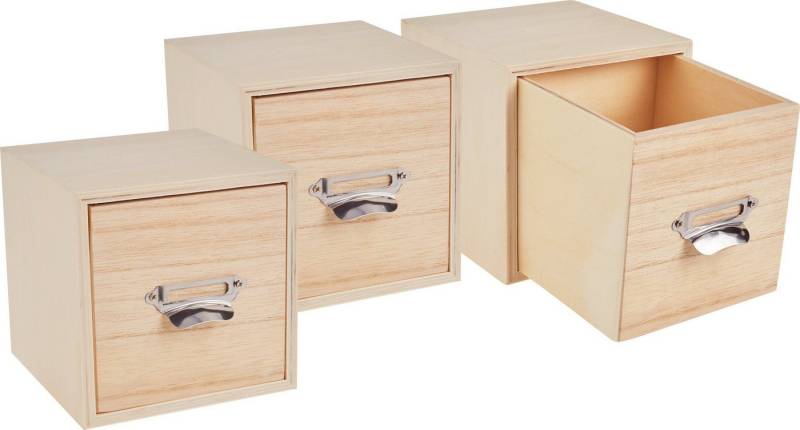 VBS Aufbewahrungsbox Schubladenbox Würfel, mit Griff 12 cm x 12 cm x 12 cm 3er-Pack VBS Aufbewahrungsbox Schubladenbox Würfel, mit Griff 12 cm x 12 cm x 12 cm 3er-Pack von VBS