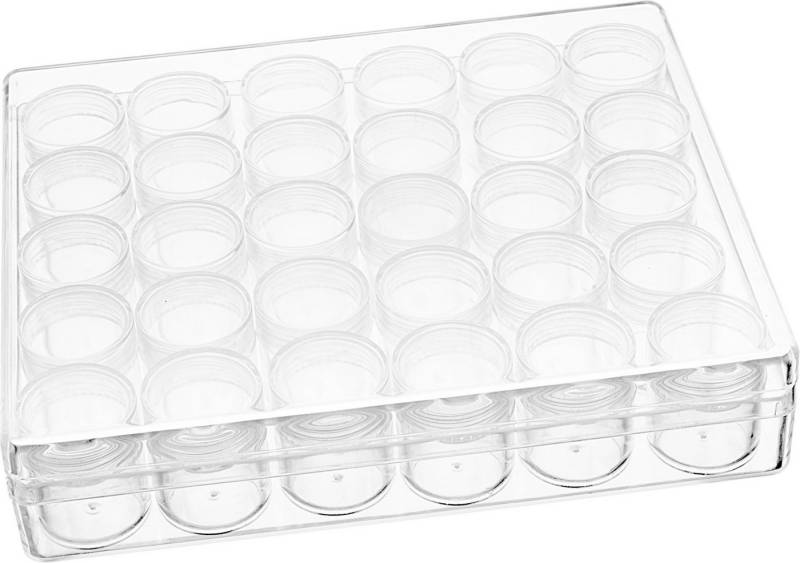 VBS Aufbewahrungsbox Sortierbox (62 St), 30 Schraubdosen von VBS