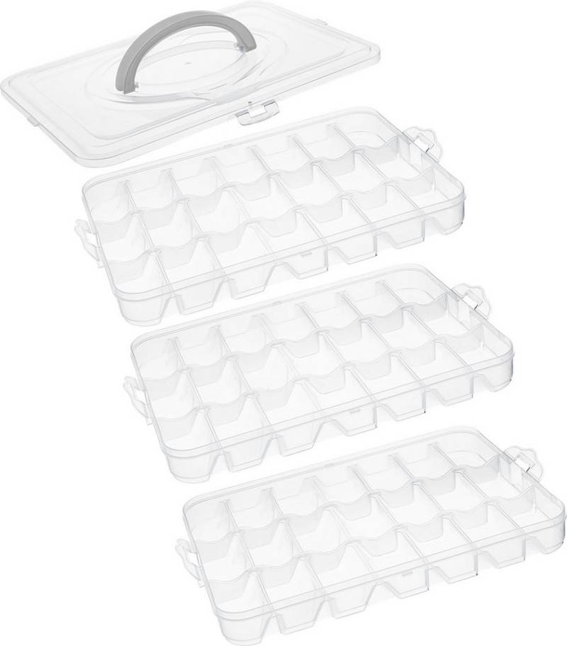 VBS Aufbewahrungsbox Stapel-Sortierbox (4 St), 3 x 21 Fächern von VBS