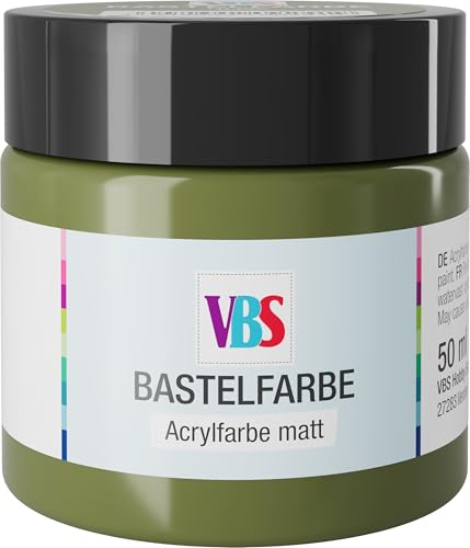VBS Bastelfarbe 50 ml wasserfest lichtecht geruchsneutral lösungsmittelfrei hochpigmentiert matt Malfarbe Malen Farbe Farben Olive VBS Bastelfarbe 50 ml wasserfest lichtecht geruchsneutral lösungsmittelfrei hochpigmentiert matt Malfarbe Malen Farbe Farben Olive von VBS
