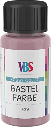 VBS Bastelfarbe 50ml Acrylfarbe Hobby Color Künstler Basteln Malen Pastell-Rosa von VBS