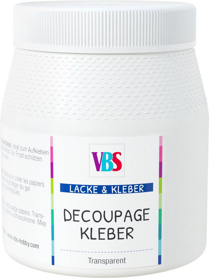 VBS Bastelkleber Papierklebstoff Decoupage-Kleber, wasserfest von VBS