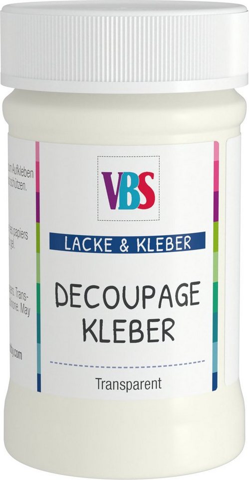 VBS Bastelkleber Papierklebstoff Decoupage-Kleber, wasserfest von VBS