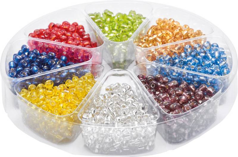 UIT Bastelperlen Rocailles Silverline, 56 g von UIT