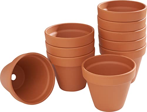 VBS Blumentopf TERRAKOTTA Ton-Töpfe Pflanztöpfe Übertöpfe versch. Größen Innen-Ø 10 cm, 10 Stück von VBS