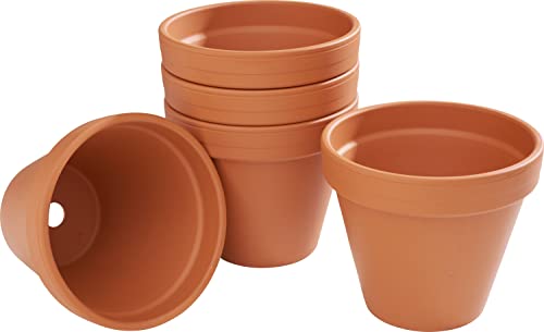 VBS Blumentopf TERRAKOTTA Ton-Töpfe Pflanztöpfe Übertöpfe versch. Größen Innen-Ø 14 cm, 5 Stück von VBS