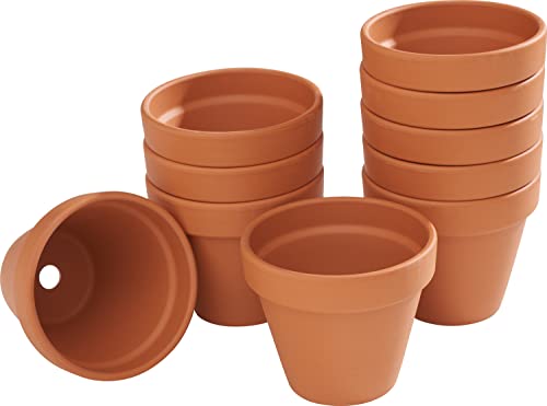VBS Blumentopf TERRAKOTTA Ton-Töpfe Pflanztöpfe Übertöpfe versch. Größen Innen-Ø 8 cm, 10 Stück von VBS