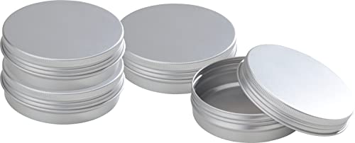 VBS Cremedose Rund mit Schraubdeckel Aluminium 10, 6 oder 4 Stück Dose Aufbewahrung Behälter 100 ml, 4 Stück von VBS