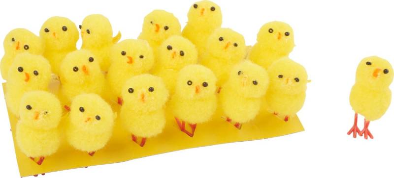 VBS Dekofigur Chenille-Küken-Box (18 St), 18 Stück von VBS