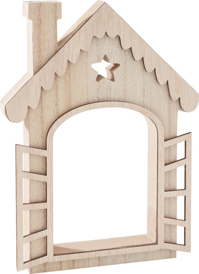 VBS Dekoobjekt Holz-Haus mit Fensterläden, 20 x 15 cm VBS Dekoobjekt Holz-Haus mit Fensterläden, 20 x 15 cm von VBS