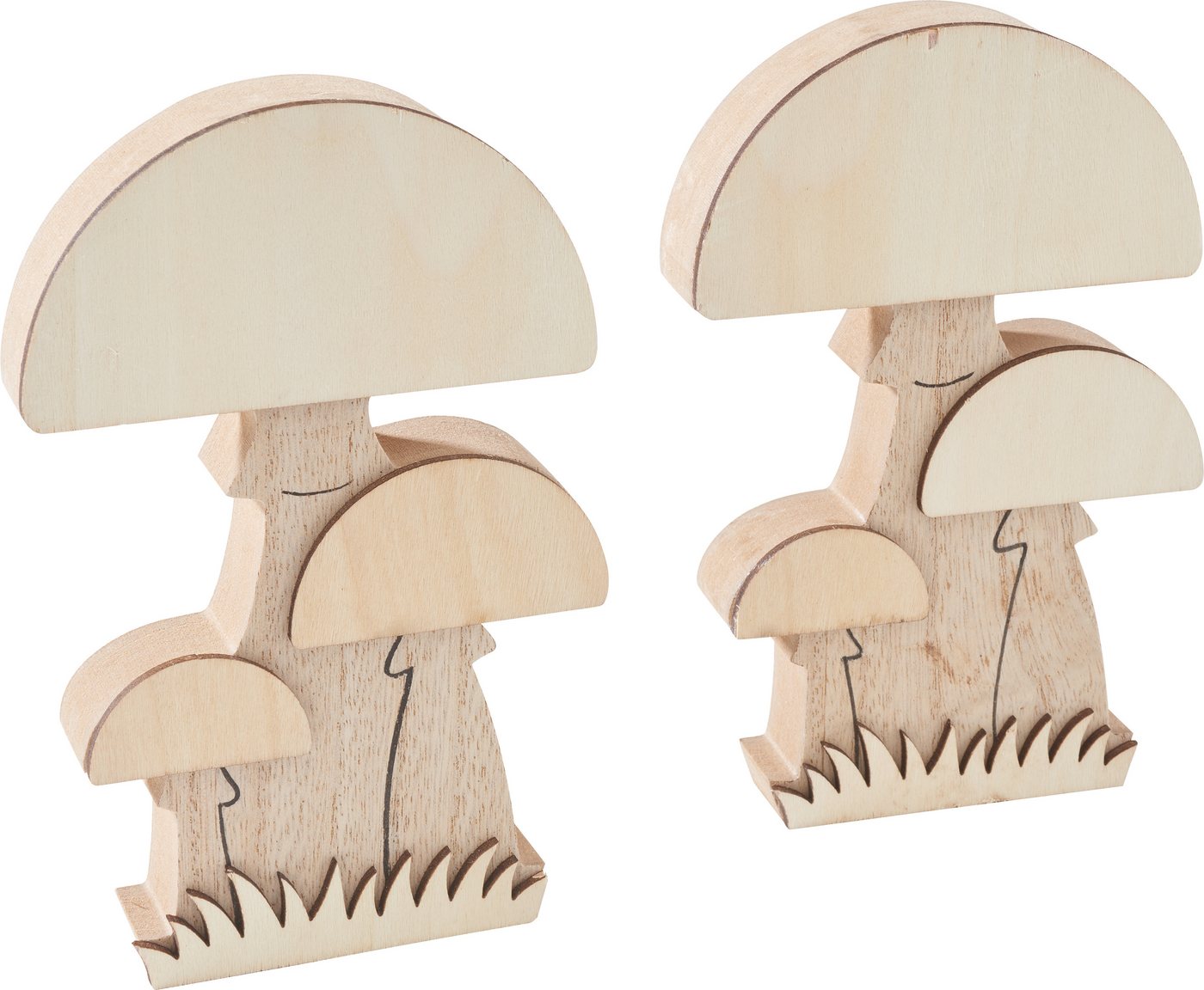 VBS Dekoobjekt Holz-Pilze (2 St), 2 Stück von VBS