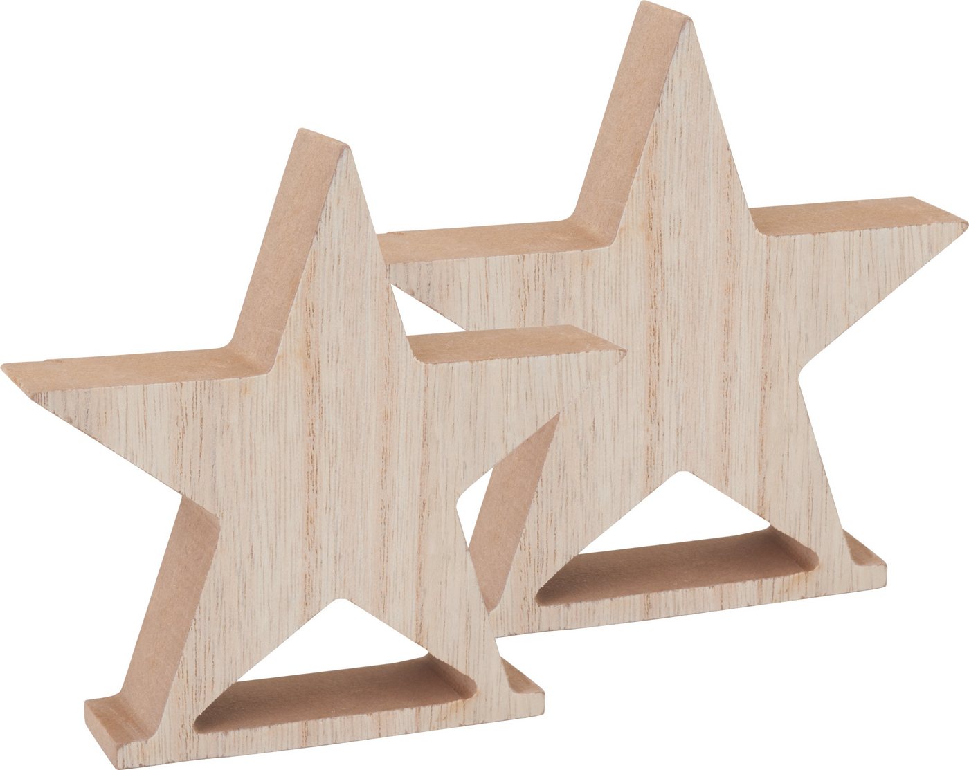 VBS Dekoobjekt Holz-Sterne (2 St), 2 Stück von VBS