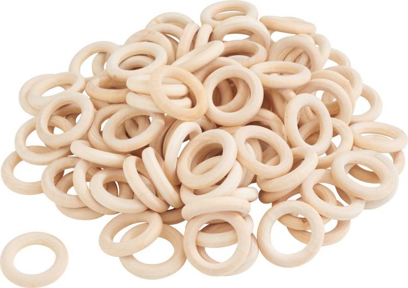 VBS XXL Dekoobjekt Holzringe (100 St), 100 Stück von VBS XXL
