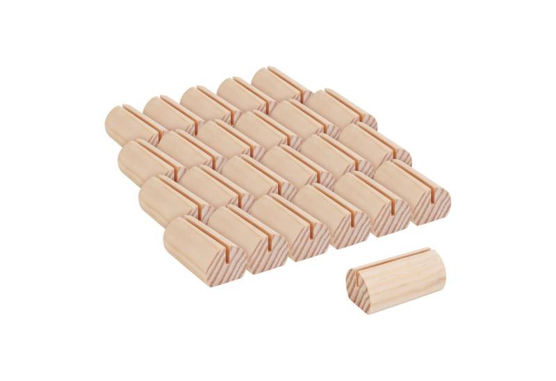VBS XXL Dekoobjekt Kartenhalter (24 St), 24 Stück, Kiefernholz, ca. B 5,5 x T 3 x H 2,5 cm von VBS XXL
