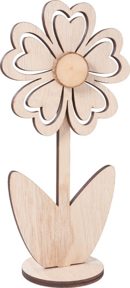 VBS Dekoobjekt Holz-Blume Lola, 2-tlg., 26 cm von VBS