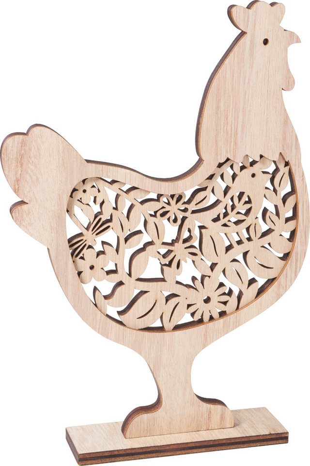 VBS Dekoobjekt Holz-Steckmotiv Huhn, 2-tlg. 16 cm x 23 cm von VBS