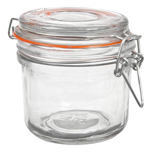 VBS Einmachlgas "Vidro" Sturzglas Vorratsglas Drahtbügelglas 200ml mit Bügel und Gummi Gewürzglas von VBS