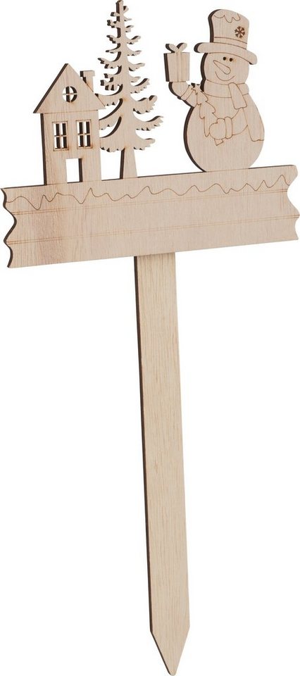 VBS Gartenstecker Schneemann 14,8 cm x 32 cm von VBS