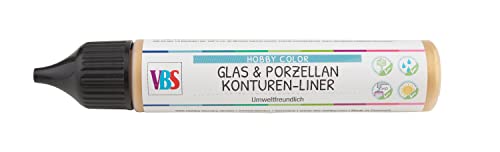 VBS Glas- & Porzellankonturen-Liner, 28ml Gold von VBS